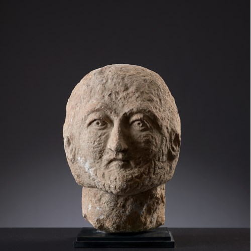 Head of a bearded man